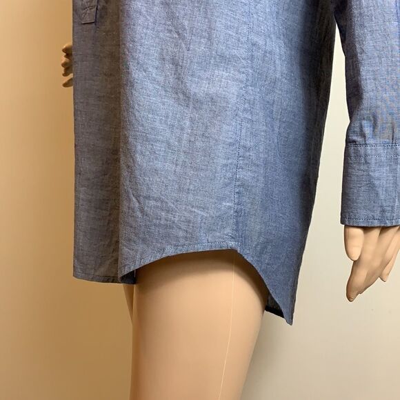 ❤️Last Chance J. Crew denim chambray half button tunic top size XL - Picture 6 of 10